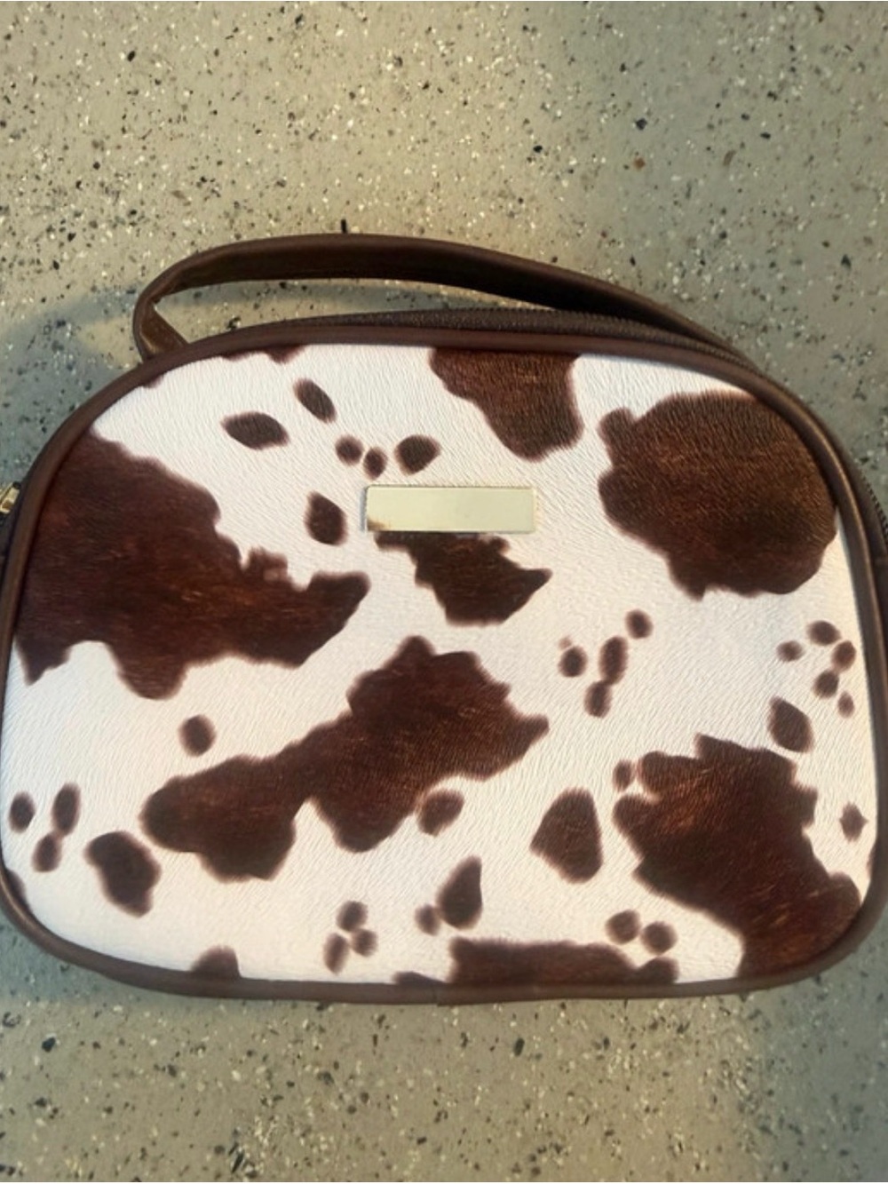 Cowprint Brown and White Crossbody Bag